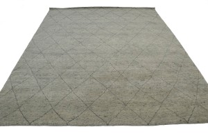 Greige Geometric Modern 8X10 Moroccan Style Oriental Rug