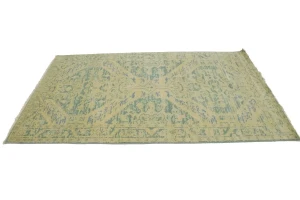 Green Transitional Floral 5X8 Oriental Rug