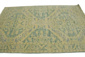 Green Transitional Floral 5X8 Oriental Rug