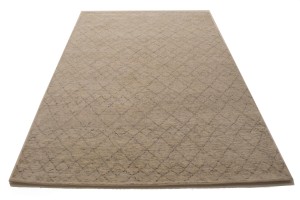 Beige Geometric Modern 6X9 Moroccan Style Oriental Rug