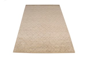 Beige Geometric Modern 6X9 Moroccan Style Oriental Rug
