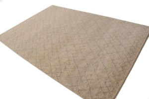Beige Geometric Modern 6X9 Moroccan Style Oriental Rug