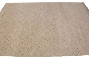 Beige Geometric Modern 6X9 Moroccan Style Oriental Rug