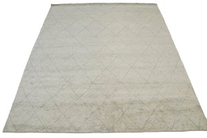 Greige Geometric Modern 8X10 Moroccan Style Oriental Rug
