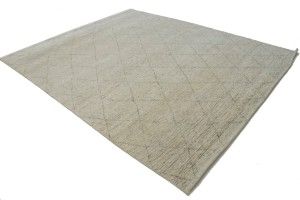Greige Geometric Modern 8X10 Moroccan Style Oriental Rug