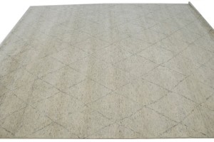 Greige Geometric Modern 8X10 Moroccan Style Oriental Rug