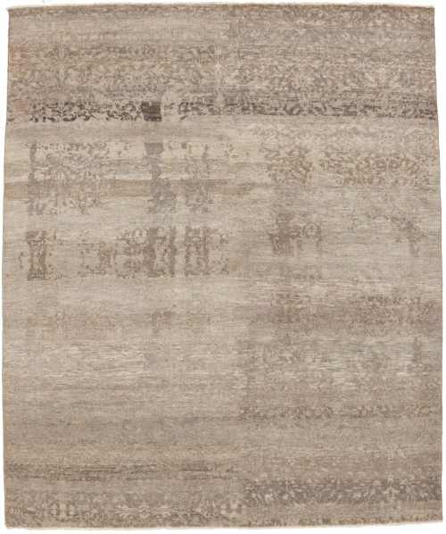 Tan Abstract Transitional 8'5X10 Distressed Oriental Rug