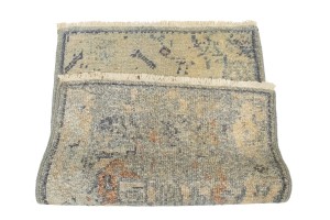 Muted Distressed Heriz 2X3 Transitional Oriental Rug