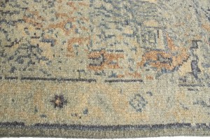 Muted Distressed Heriz 2X3 Transitional Oriental Rug