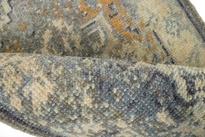 Muted Distressed Heriz 2X3 Transitional Oriental Rug