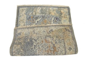 Muted Distressed Heriz 2X3 Transitional Oriental Rug