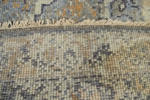 Muted Distressed Heriz 2X3 Transitional Oriental Rug