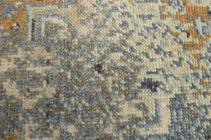 Muted Distressed Heriz 2X3 Transitional Oriental Rug