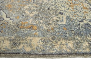 Muted Distressed Heriz 2X3 Transitional Oriental Rug