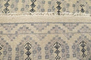 Muted Beige Floral 2X3 Chobi Oushak Oriental Rug