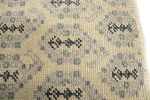 Muted Beige Floral 2X3 Chobi Oushak Oriental Rug
