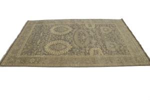 Brown Floral 5'7X8'5 Transitional Oriental Rug