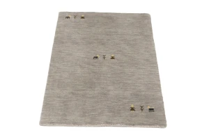 Gray Tribal 2X3 Gabbeh Modern Rug