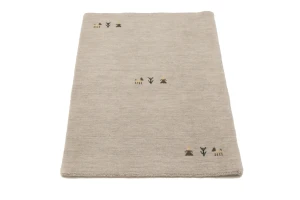 Greige Tribal 2X3 Gabbeh Modern Rug