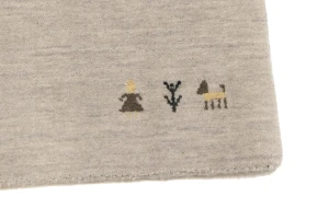 Greige Tribal 2X3 Gabbeh Modern Rug