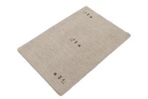 Greige Tribal 2X3 Gabbeh Modern Rug