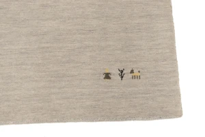 Greige Tribal 4X6 Gabbeh Modern Rug