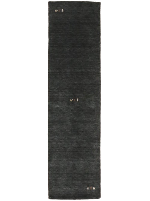 Charcoal Tribal 3X8 Gabbeh Modern Runner Rug