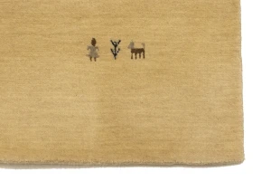 Cream Tribal 5X8 Gabbeh Modern Rug