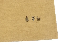 Cream Tribal 8X8 Gabbeh Modern Square Rug
