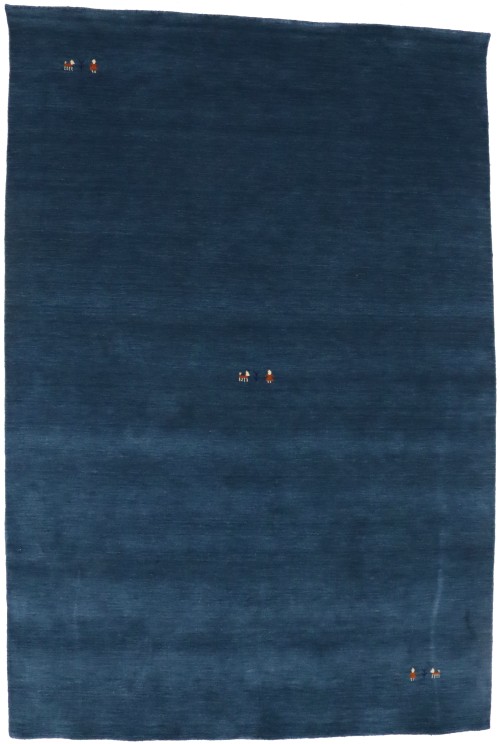 Steel Blue Tribal 5X8 Gabbeh Modern Rug