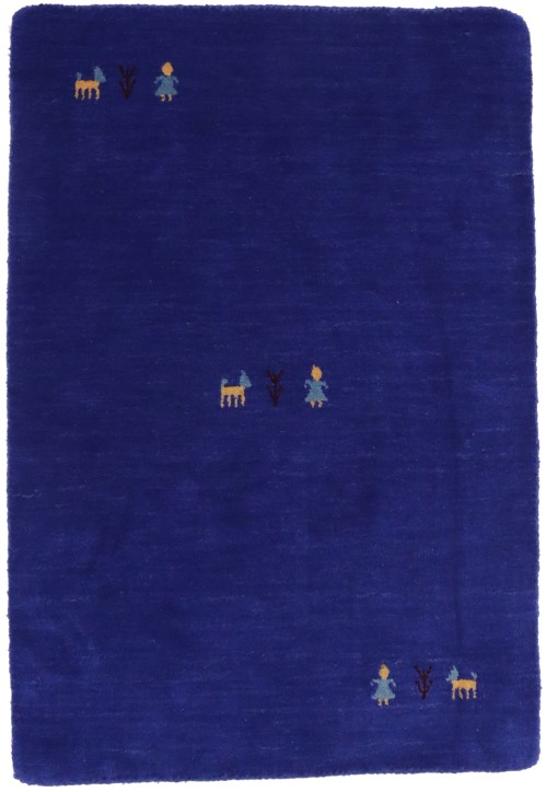 Royal Blue Tribal 2X3 Gabbeh Modern Rug