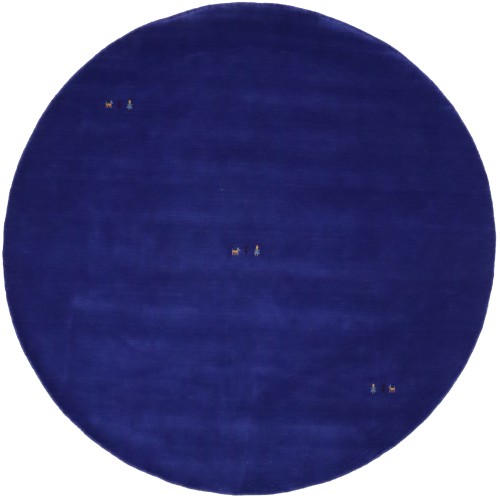 Royal Blue Tribal 8X8 Gabbeh Modern Round Rug