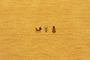 Golden Peach Tribal 2X3 Gabbeh Modern Rug
