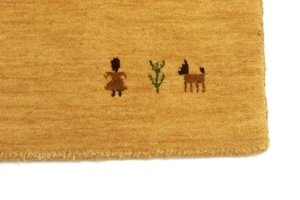Golden Peach Tribal 2X3 Gabbeh Modern Rug