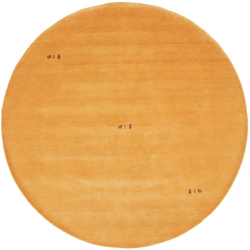 Golden Peach Tribal 8X8 Gabbeh Modern Round Rug