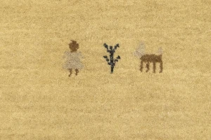 Beige Tribal 5X8 Gabbeh Modern Rug