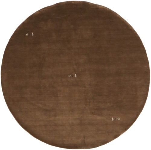 Brown Tribal 8X8 Gabbeh Modern Round Rug