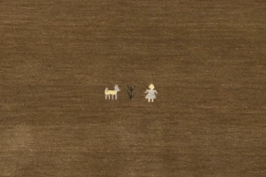 Brown Tribal 6X6 Gabbeh Modern Square Rug