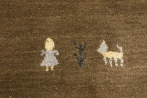 Brown Tribal 6X6 Gabbeh Modern Square Rug