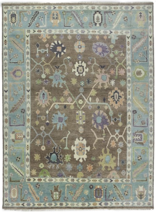 Floral Colorfast 9X12 Oushak Chobi Oriental Rug