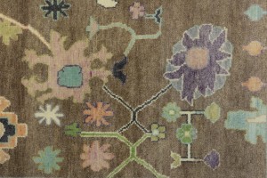 Floral Colorfast 9X12 Oushak Chobi Oriental Rug