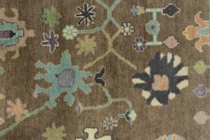 Floral Colorfast 9X12 Oushak Chobi Oriental Rug