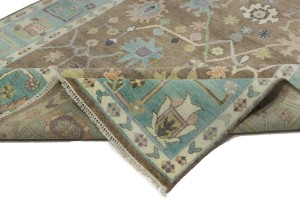 Floral Colorfast 9X12 Oushak Chobi Oriental Rug