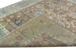 Floral Colorfast 9X12 Oushak Chobi Oriental Rug