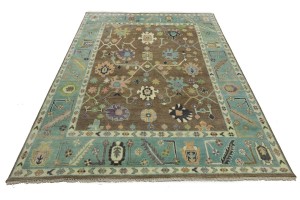 Floral Colorfast 9X12 Oushak Chobi Oriental Rug