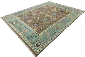 Floral Colorfast 9X12 Oushak Chobi Oriental Rug