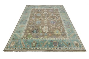 Floral Colorfast 9X12 Oushak Chobi Oriental Rug