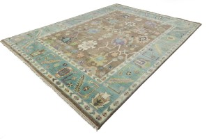 Floral Colorfast 9X12 Oushak Chobi Oriental Rug