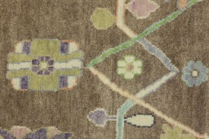 Floral Colorfast 9X12 Oushak Chobi Oriental Rug
