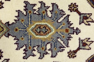 Cream Geometric 8X10 Heriz Serapi Oriental Rug